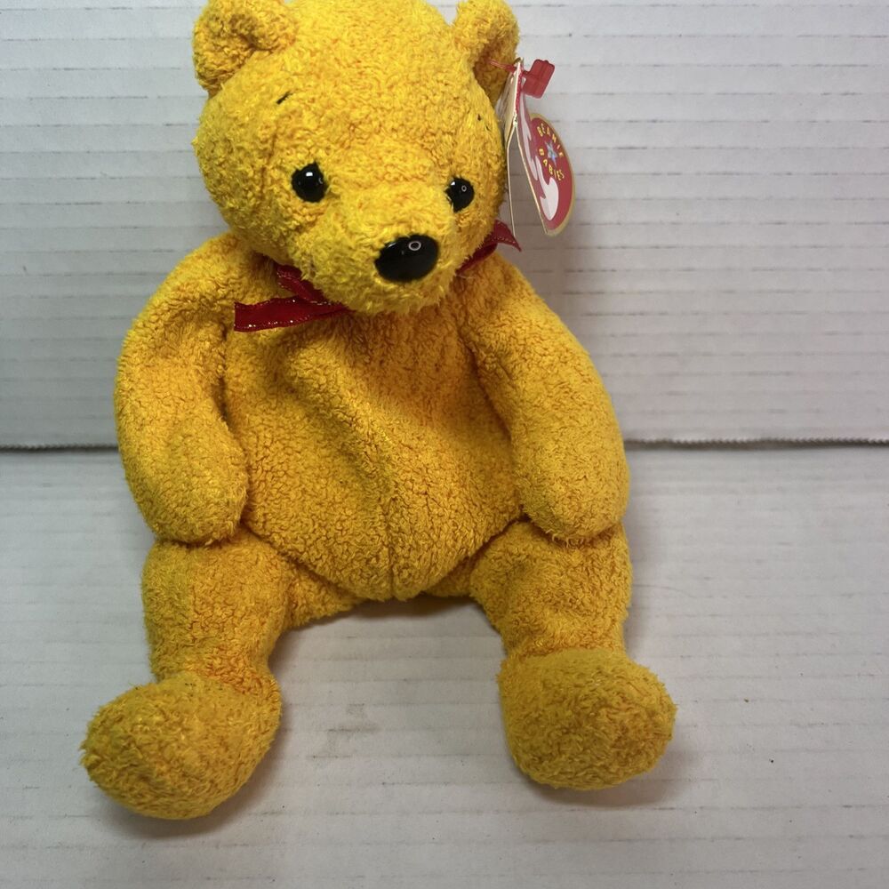 Ty Beanie Baby Poopsie Bear 2001 Vintage Plush Retried w/tag